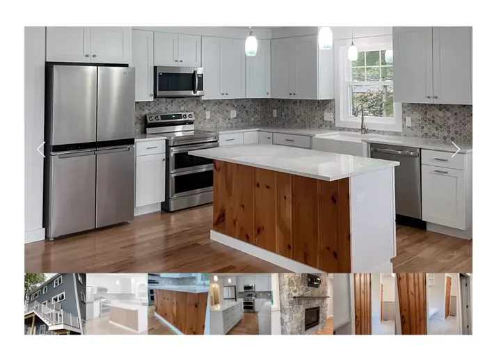 Project portfolio with a kitchen gallery