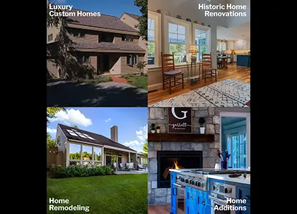 Portfolio grid of luxury homes, historic renovations and additions
