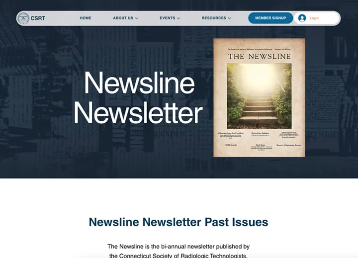 Newsline newsletter page