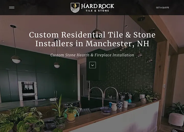 Hard Rock Tile & Stone home page: custom residential tile and stone installers in Manchester, NH