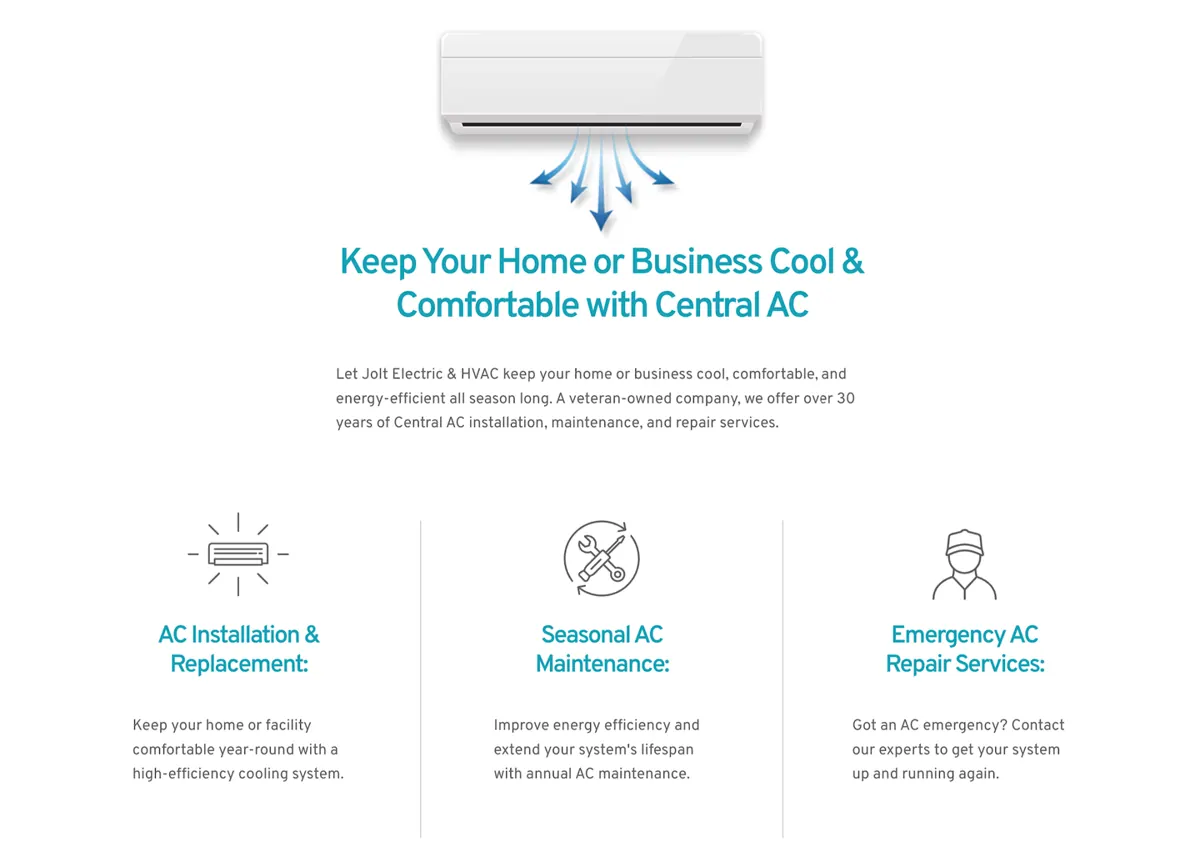 Central air and mini split page