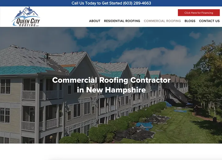 Commercial roofing contractor page