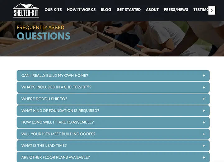 Interactive frequently asked questions
