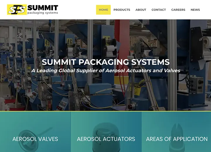 Summit Packaging Systems home page: a leading global supplier of aerosol actuators and valves