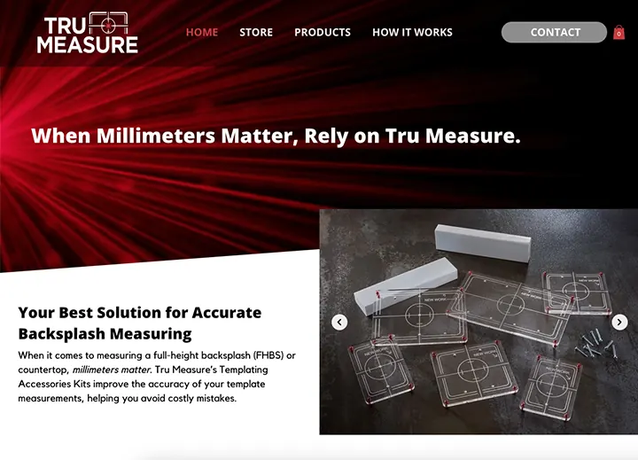 Tru Measure home page: when millimeters matter