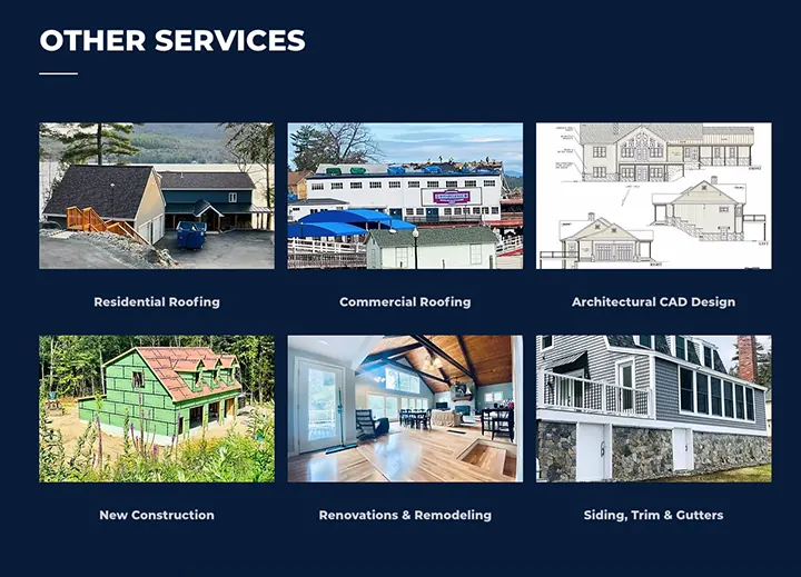 Other services, from new construction to siding and gutters